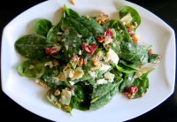1 Spinach Salad with Preserved Sour Cherries