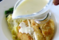 3 Hallibut Cheeks with Asparagus and Beurre Blanc