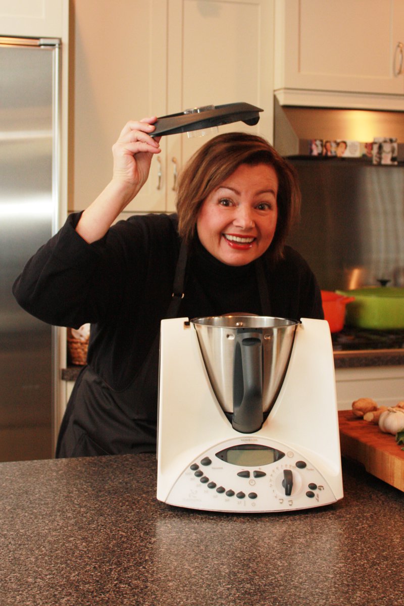 Valerie and Thermomix with lid hat upright funny 4