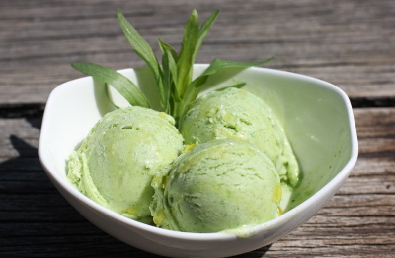 French Tarragon and Olive Oil Ice Cream