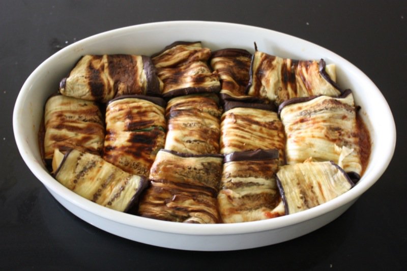 Preparation for Eggplant Rollatini