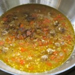 Italian Wedding Soup with Beef Meatballs and Spinach