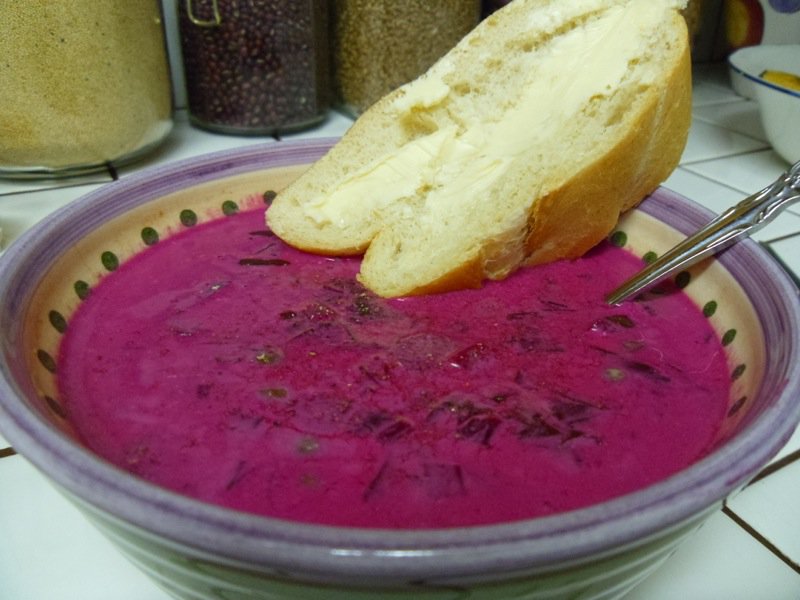 Lesli bowl of borscht