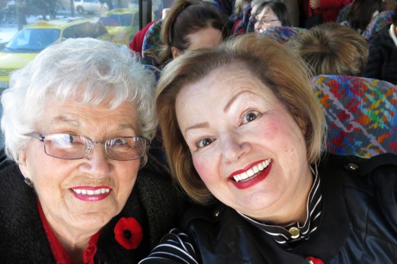 Mom and Valerie on bus