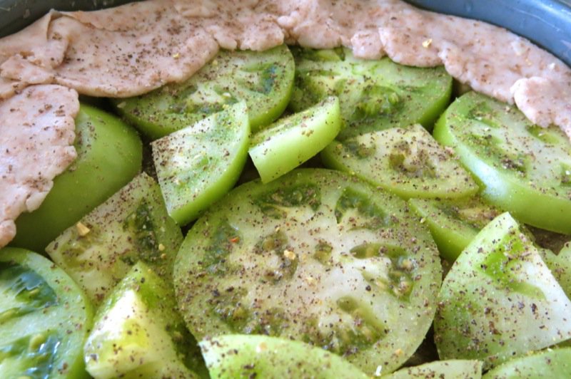 Savory Green Tomato Pie 