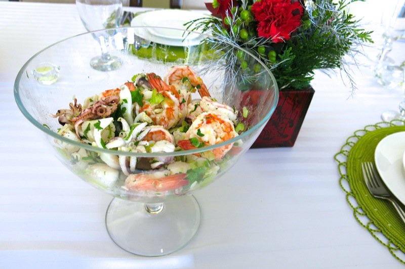 Marinated Poached Italian Seafood Salad: Insalata Frutti di Mare