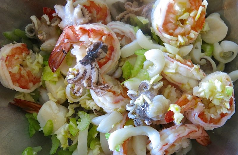 6 Poached Seafood with Celery