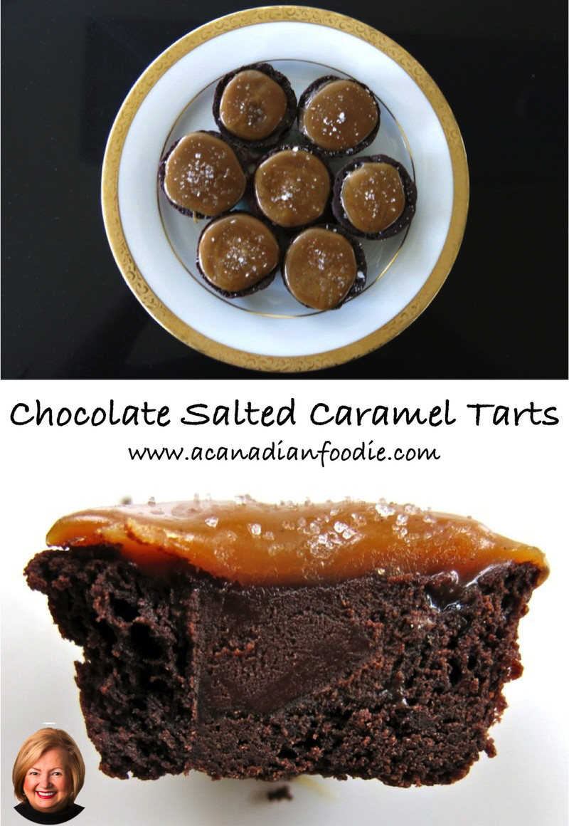Miniature Chocolate Salted Caramel Tarts are the perfect counterpoint on a Christmas sweet tray as they compliment the fruity spicy flavours of the season. #saltedcaramel #chocolatetart #miniaturetart #minitart #christmastart