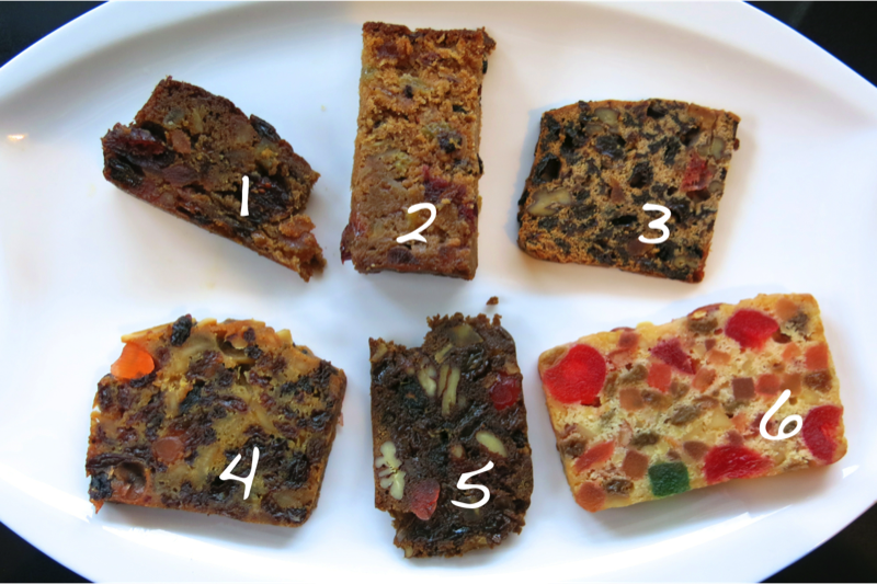 10 Christmas Cake Tastings Numbered