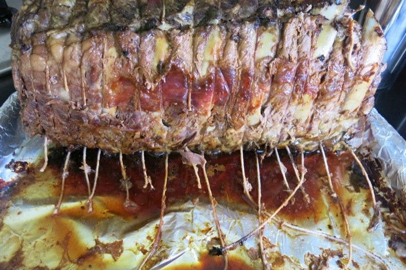 Garlic Stuffed Prime Rib Roast Beef