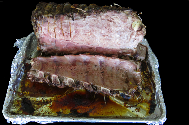 Garlic Stuffed Prime Rib Roast Beef