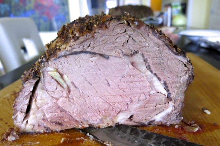 Alberta Beef: Know-Your-Farmer Garlic Stuffed Prime Rib Roast Beef