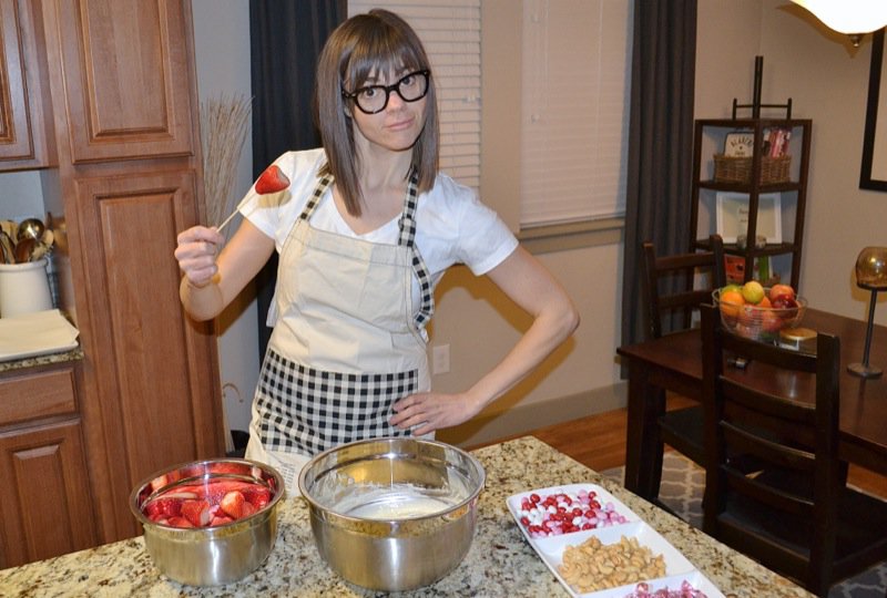 Strawberry Fritters for Valentine's Day