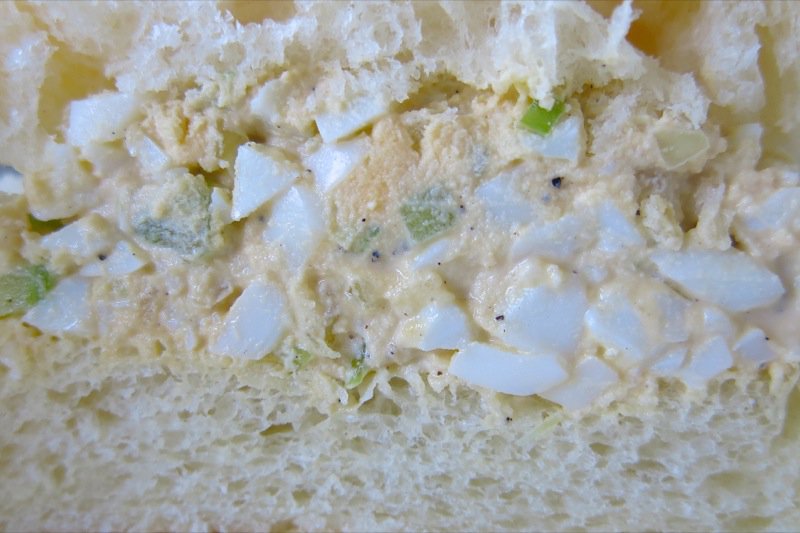 4 Homemade Eggsalad close up on bun