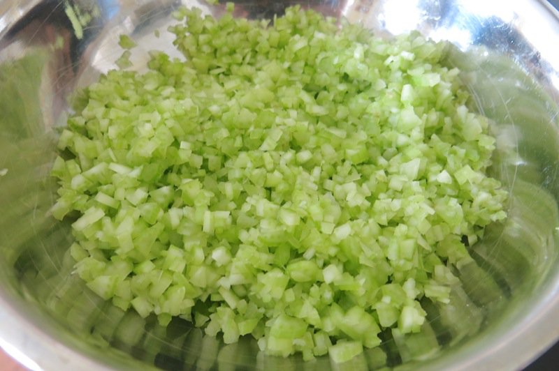 8 finely chopped celery