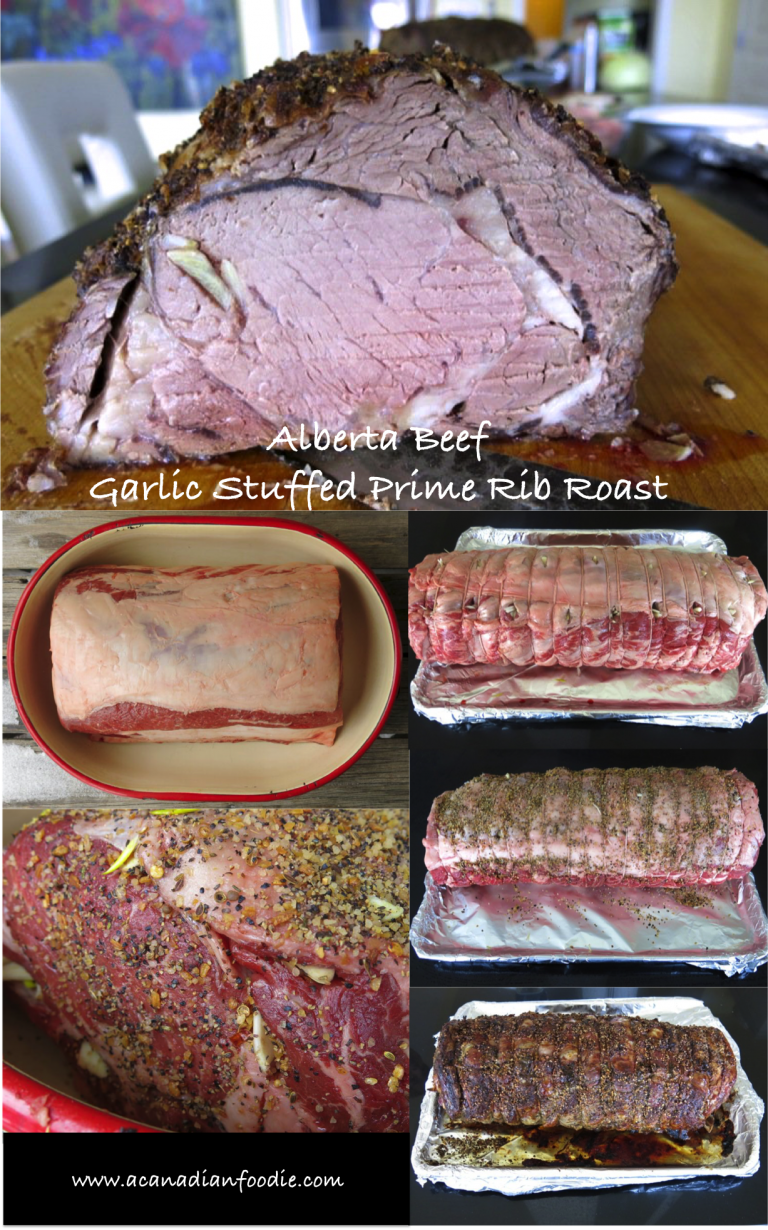 Alberta Beef: Know-Your-Farmer Garlic Stuffed Prime Rib Roast Beef