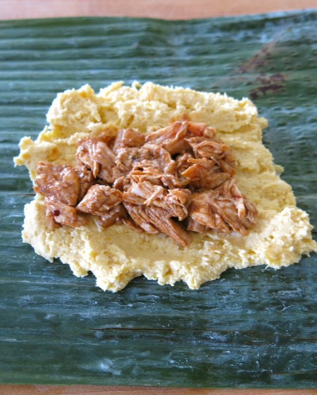 Corn Tamales: Corn Husks and Banana Leaves