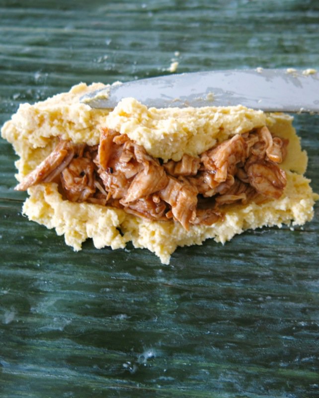 Corn Tamales: Corn Husks and Banana Leaves