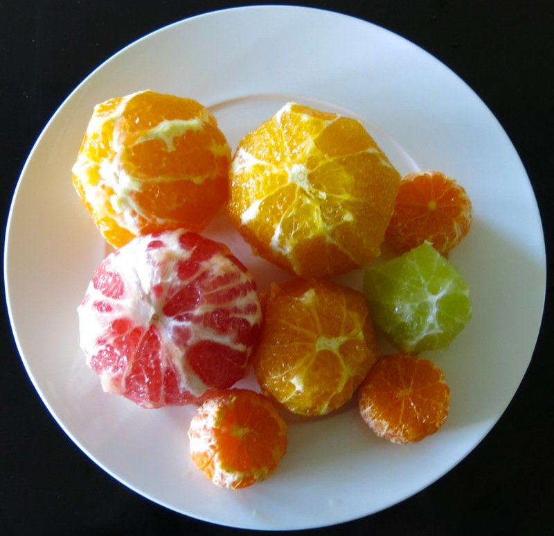3 Peeled citrus