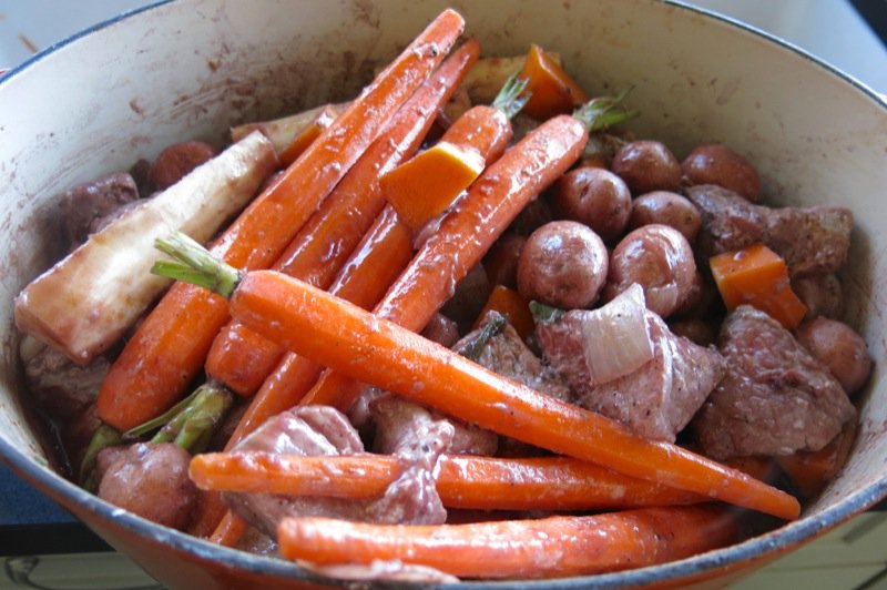 7 stirring stew before cooking