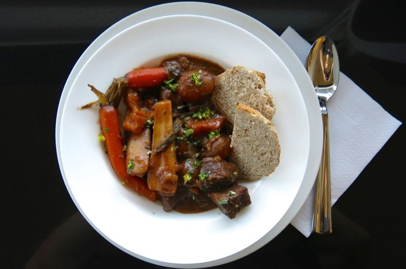 9 Irish Stew plated with Irish Soda Bread