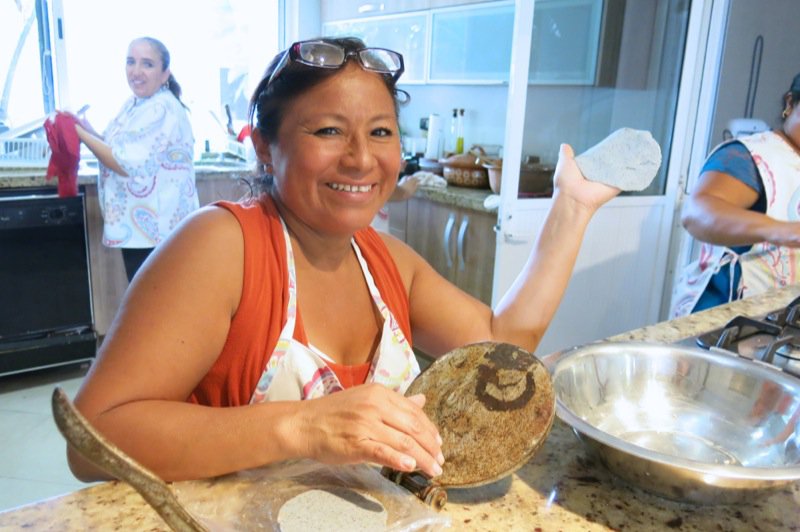 90a Maria making tortillas