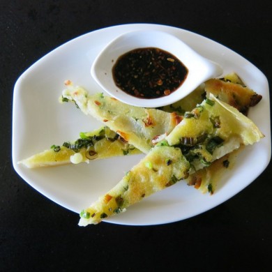 Korean Scallion Pancakesand Dipping Sauce