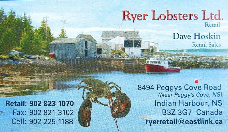 Ryer Lobsters enroute to Peggy's Cove