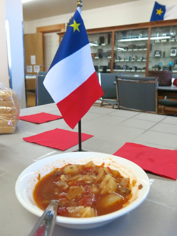 Harvest Hamburger Soup and Bernice d'Entremont