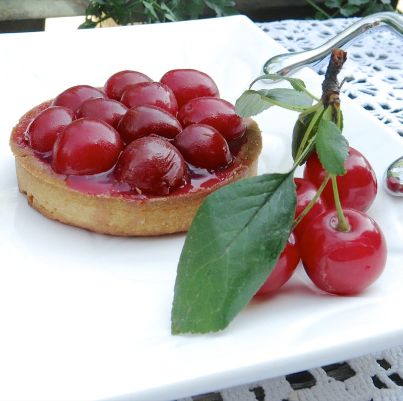 Sour Cherry Tarts with Marzipan