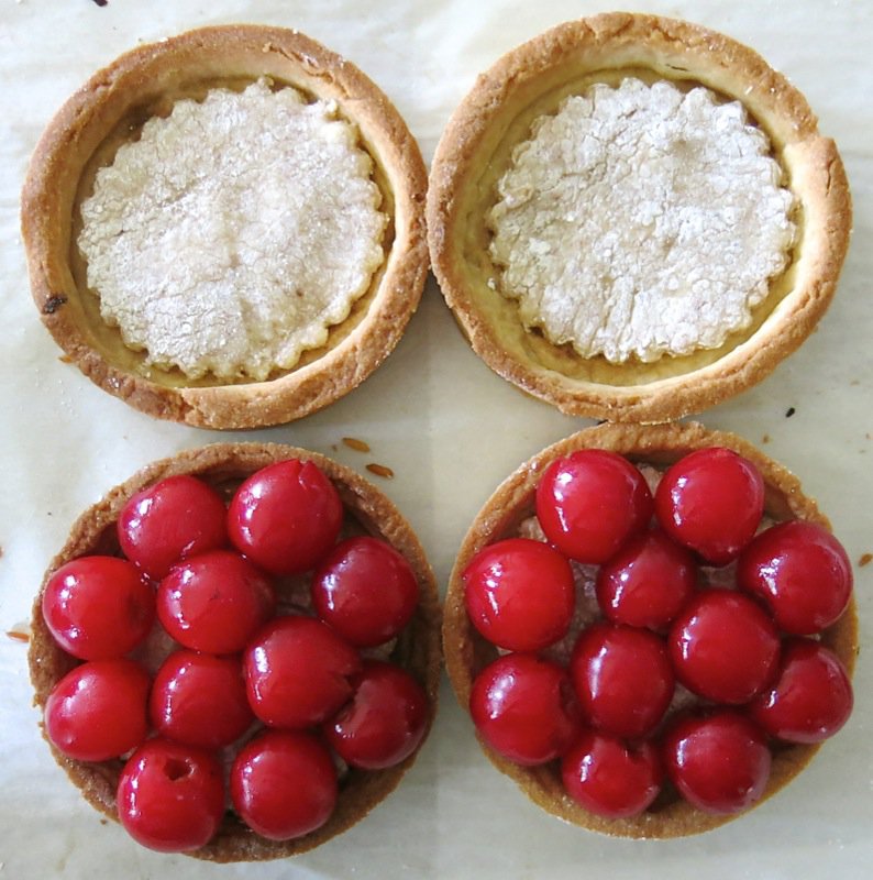 Sour Cherry Tarts with Marzipan