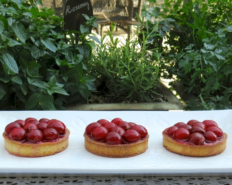 Sour Cherry Tarts with Marzipan