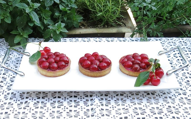 Sour Cherry Tarts with Marzipan