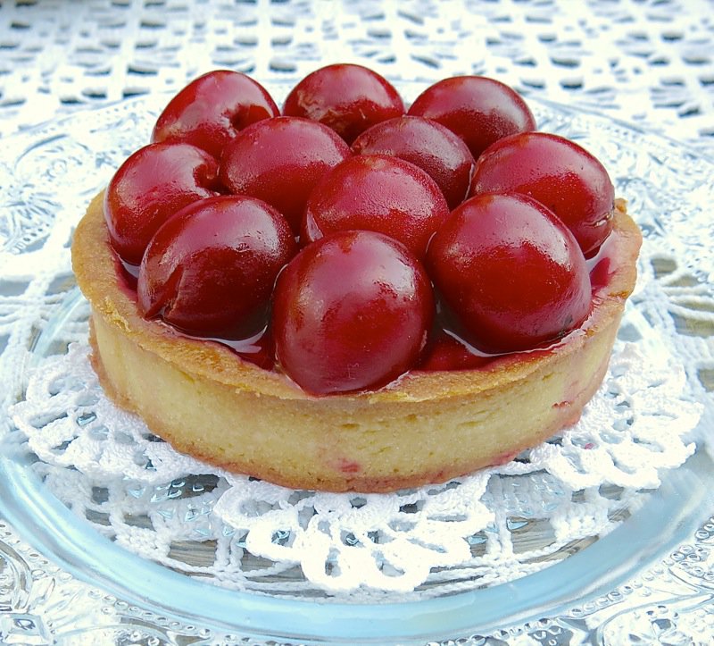 Sour Cherry Tarts with Marzipan