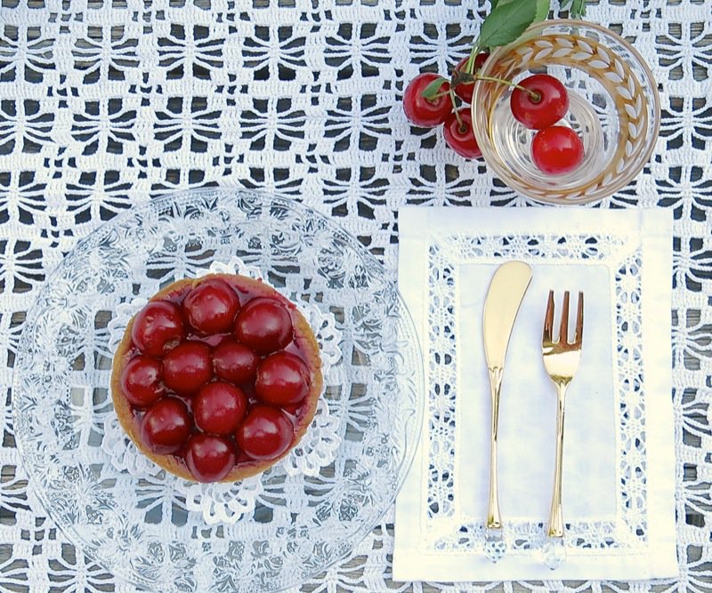 Sour Cherry Tarts with Marzipan