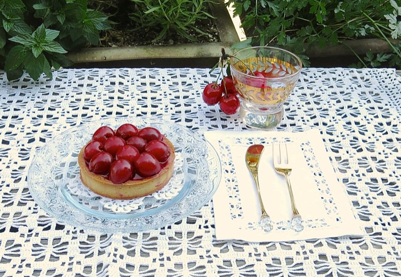 Sour Cherry Tarts with Marzipan