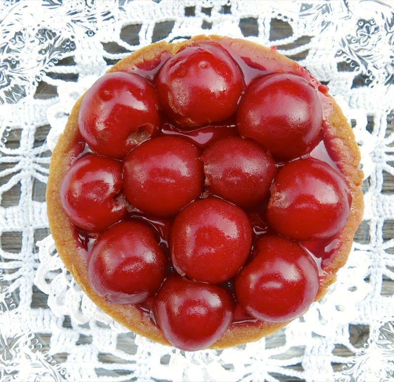 Sour Cherry Tarts with Marzipan