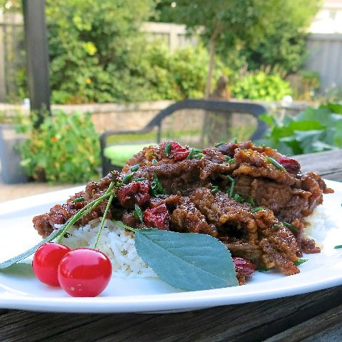 2 Sour Cherry Ginger Beef