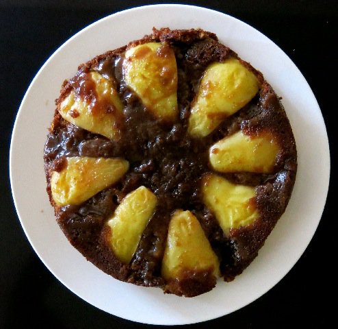 22 Pear Upside Down Gingerbread Cake