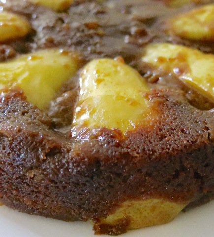 23 Pear Upside Down Gingerbread Cake