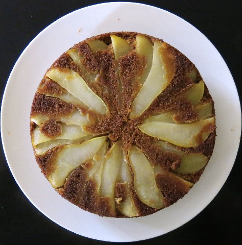 26 Pear Upside Down Gingerbread Cake