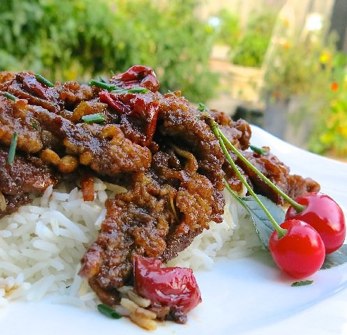 3 Sour Cherry Ginger Beef