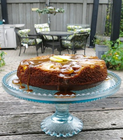 30 Pear Upside Down Gingerbread Cake