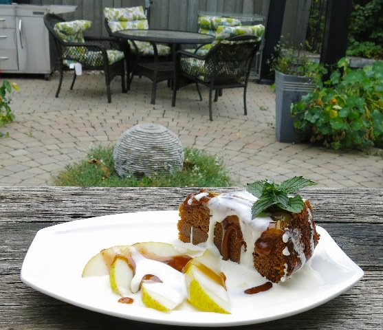 31 Pear Upside Down Gingerbread Cake