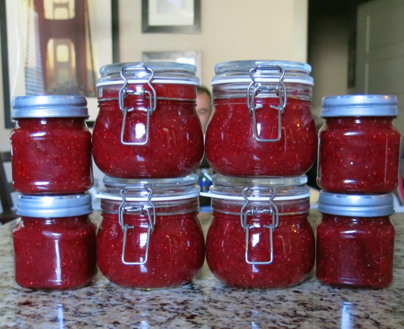 4 Raspberry Freezer Jam