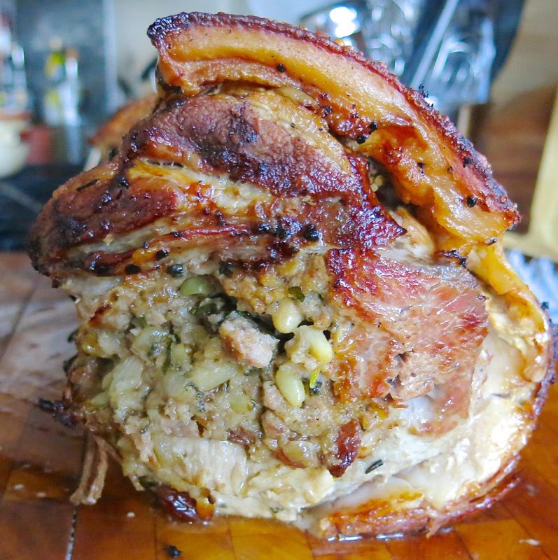 1 Porkbelly Porkloin Pork Stuffing Porchetta