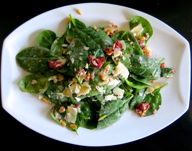 1 Spinach Salad with Preserved Sour Cherries