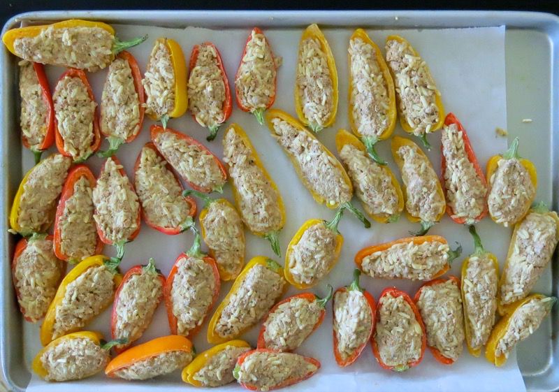 14 Miniature Stuffed Peppers