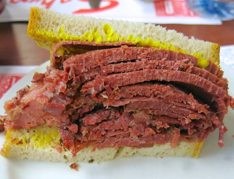 Schwartz Montereal Smoked Meat Sandwich