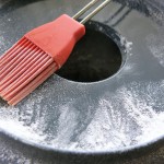 13 brushing flour into TM bowl